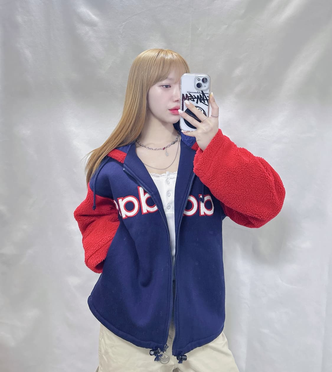 아디다스 90‘s JAPAN 빅로고 후리스 점퍼  상품이미지2