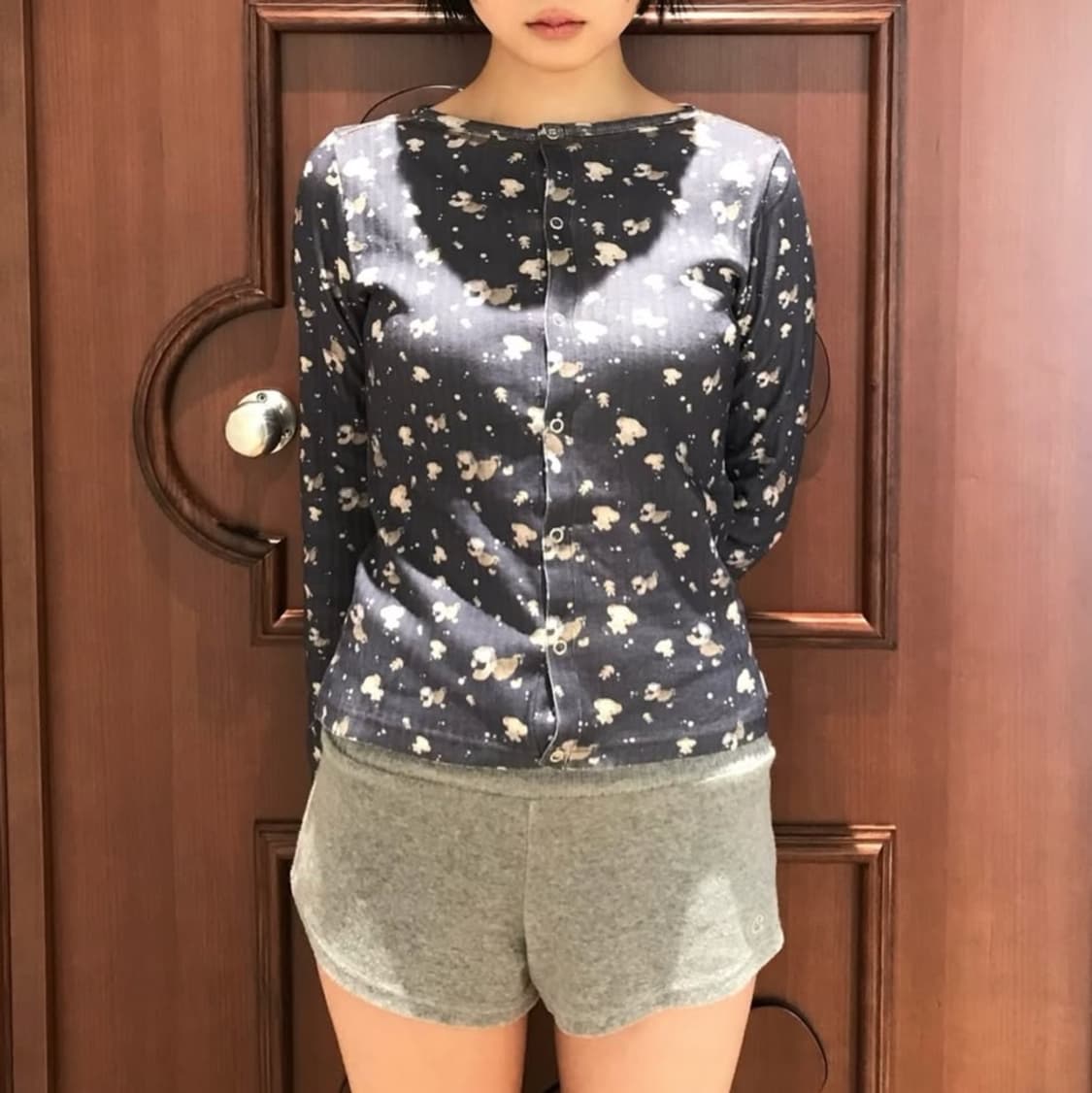 코이세이오 코튼 커들 롱슬리브 네이비 상품이미지7