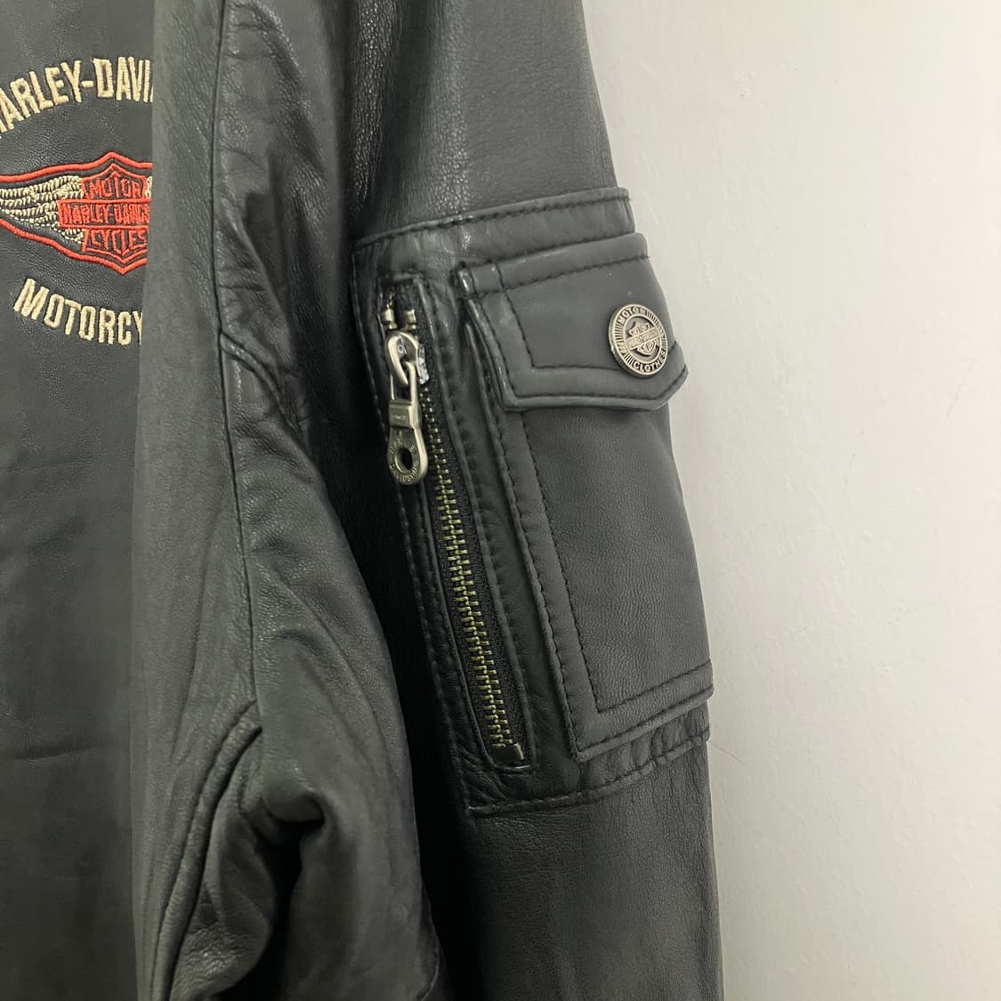 할리데이비슨 모터사이클 블랙 가죽 자켓 XL 상품이미지8