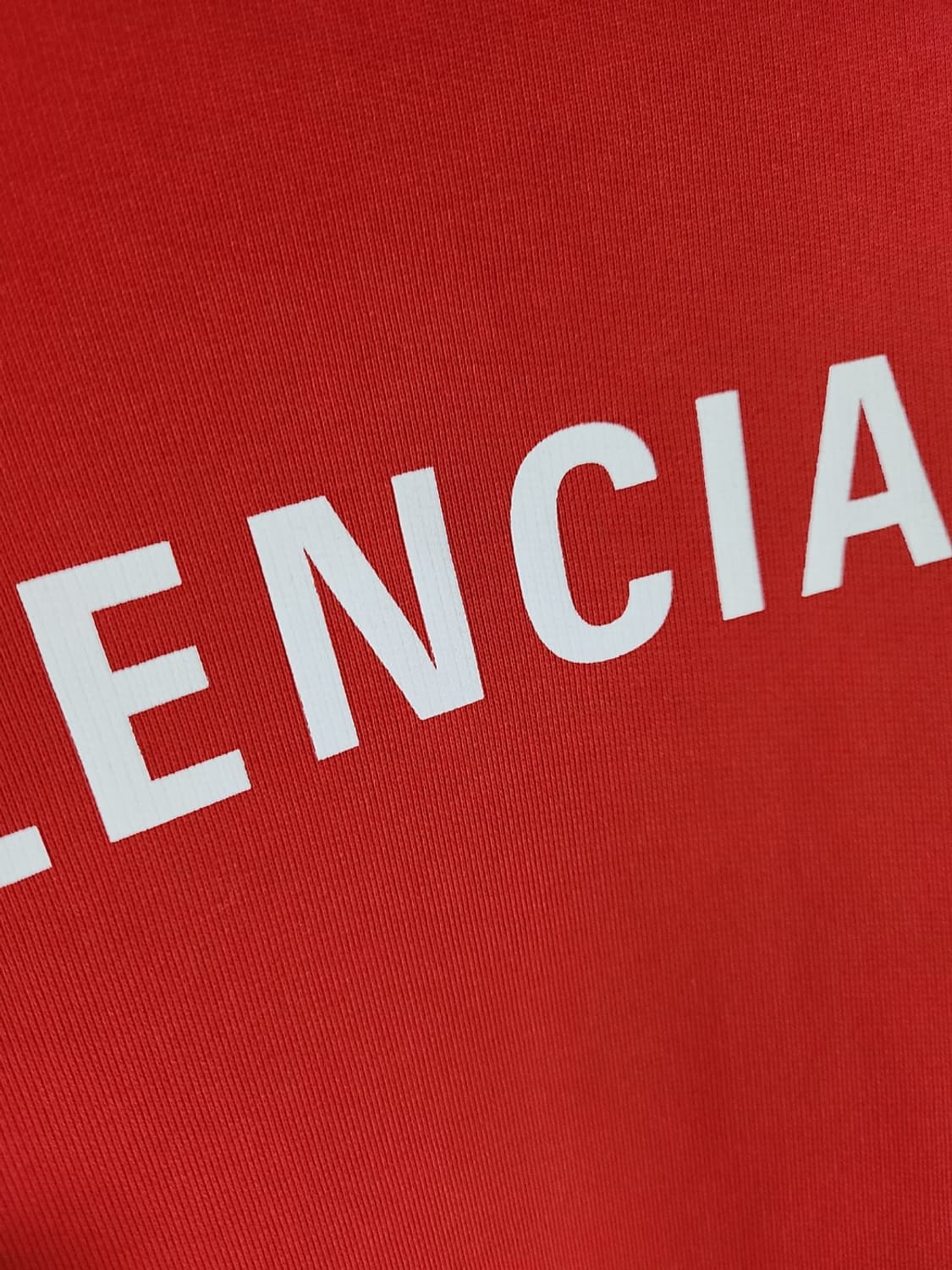 [M] 발렌시아가 레드 백로고 오버핏 후드티셔츠 600583 TIV84 상품이미지5