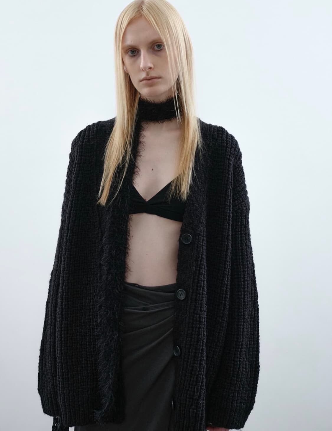 낫띵에브리띵 OVERSIZED CHUNKY KNIT CARDIGAN 상품이미지1