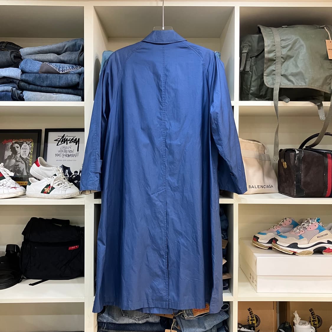 버버리 블루 트렌치 카코트 상품이미지3