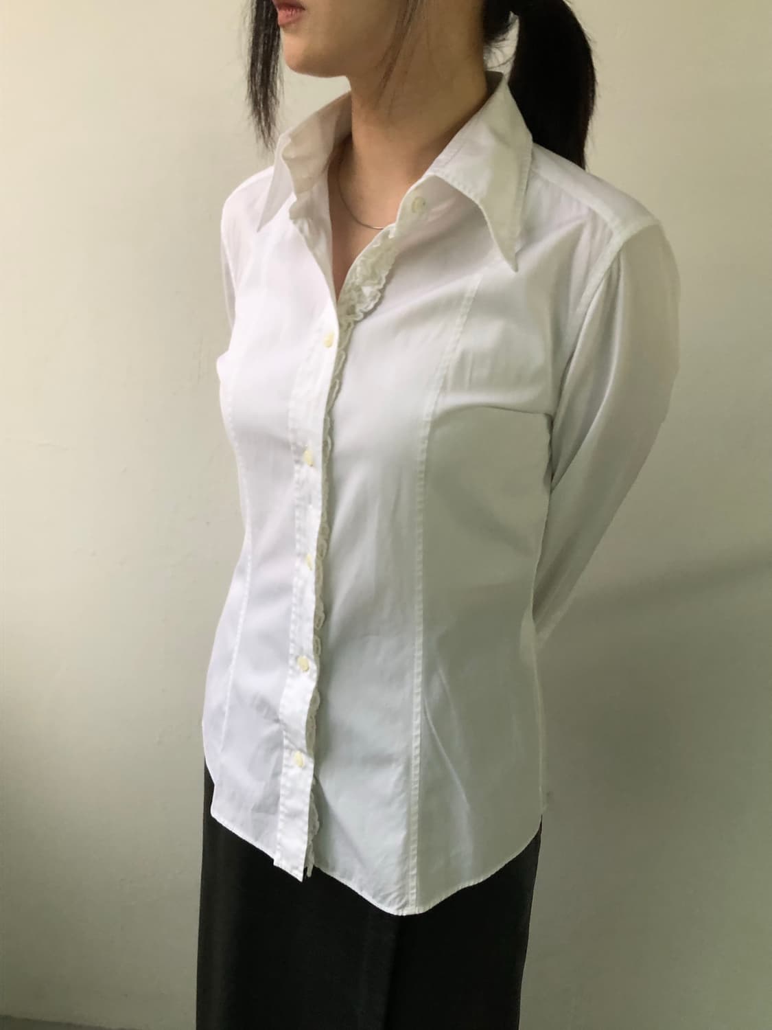 돌체앤가바나 프릴 라인 셔츠 상품이미지2