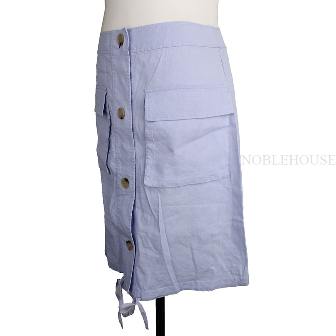 띠어리 연하늘색 빅포켓 린넨 스커트(0) 상품이미지2