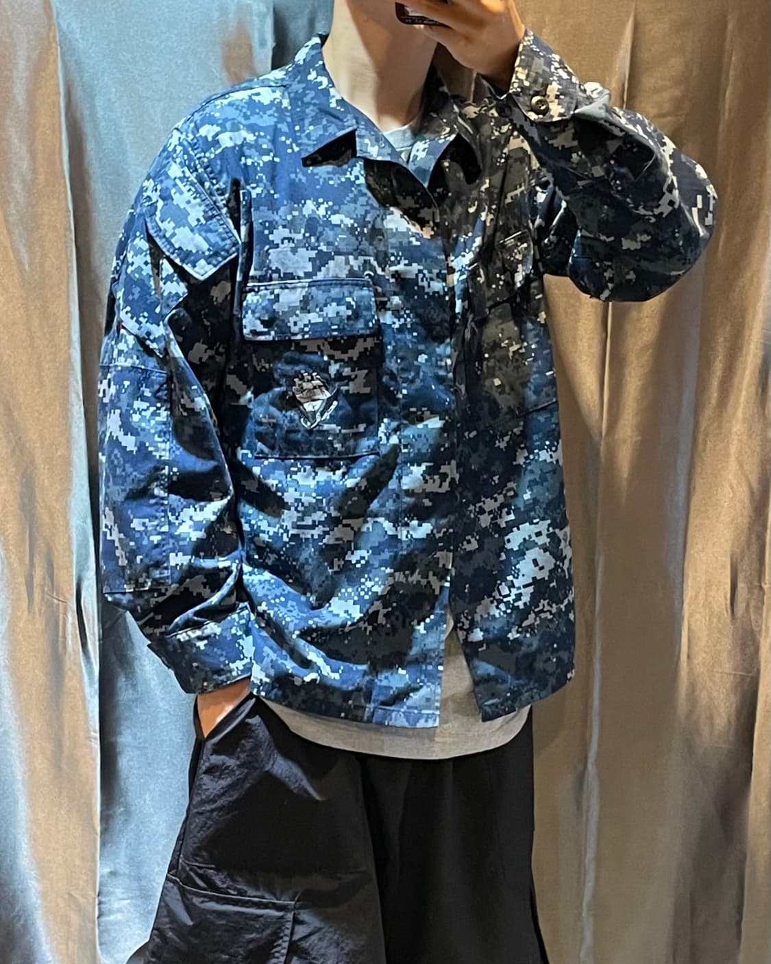 M US ARMY 오리지널 미해군 디지털 카모자켓 상품이미지1