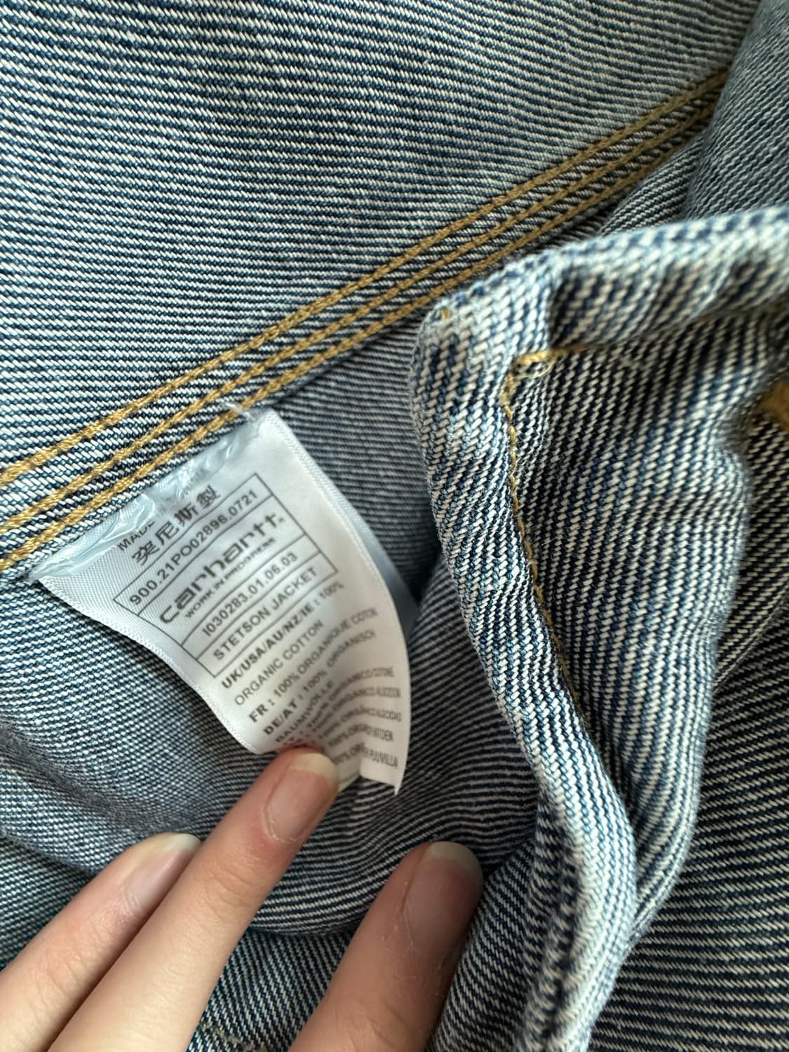 칼하트 데님 워크 자켓(STETSON JACKET) 상품이미지4