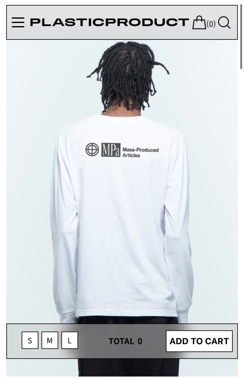 플라스틱프로덕트 MPa 롱슬리브 화이트 s 상품이미지1