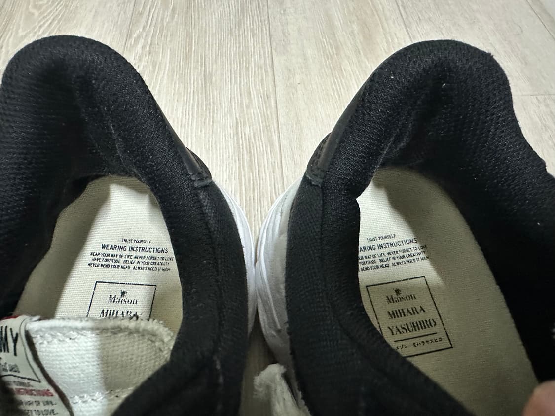 미하라야스히로 웨인 OG 솔 캔버스 블랙 화이트 42 상품이미지2