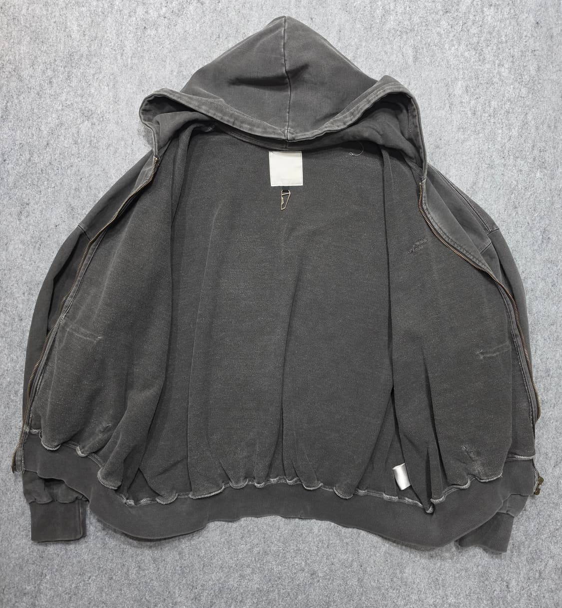 언더마이카 피그먼트 투웨이 오버핏 후드집업 1사이즈 상품이미지3