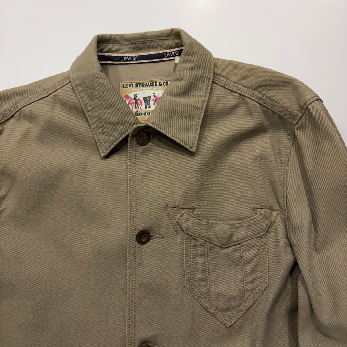 [L] 리바이스 빈티지 워크 베이지 면 자켓 D71 상품이미지3