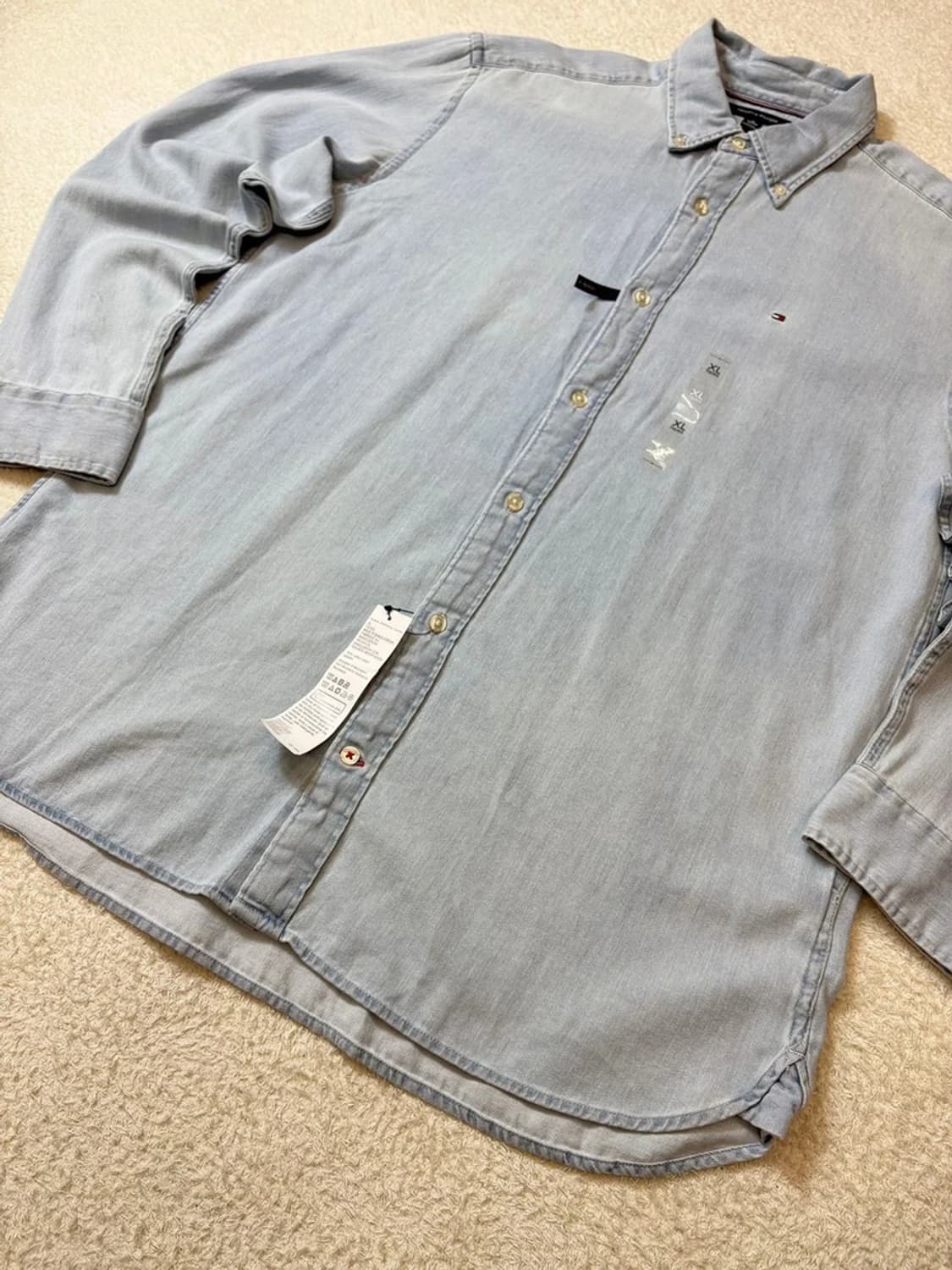 타미힐피거 가먼트다잉 데님 셔츠 pn6165    상품이미지5
