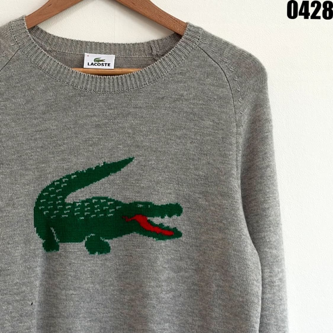 라코스테 그레이 울 니트 스웨터 4 0428 상품이미지2