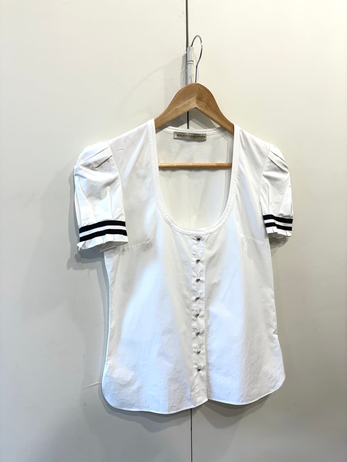 발렌시아가 코튼 슬리브 셔츠 상품이미지2