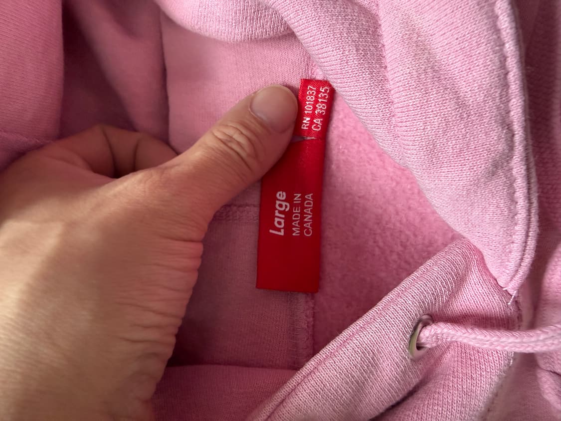 24fw 슈프림 박스로고 후드 L 더스티핑크 상품이미지3