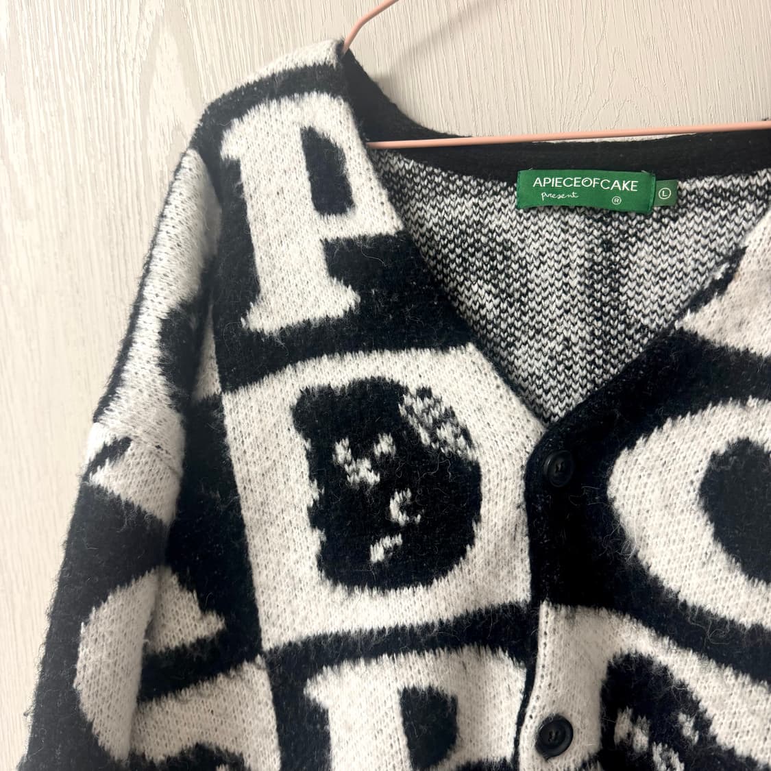 (L) 어피스오브케이크 hope 체커보드 가디건 상품이미지5