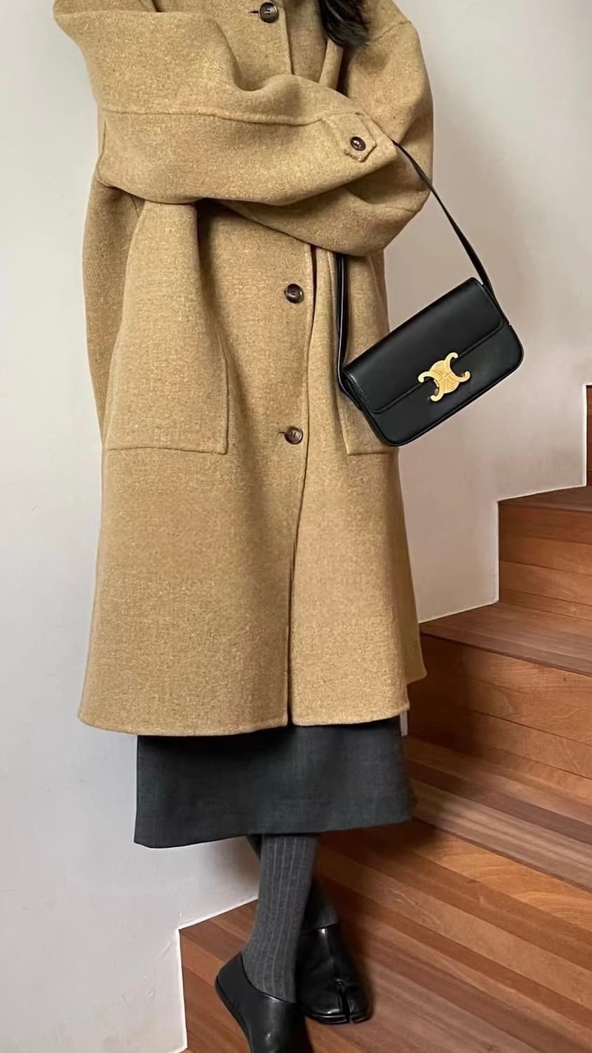 A.P.C. 아페쎄 정품 프렌치 무드 브라운 후드 울 코트 xs 55 상품이미지4