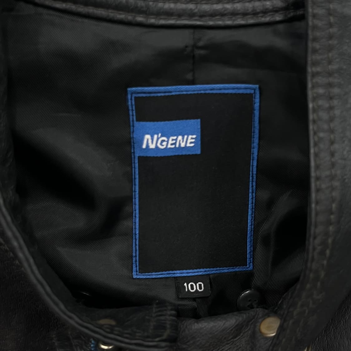 100 ngene 빈티지 레더 돈피 레이싱 라이더 가죽자켓 상품이미지5