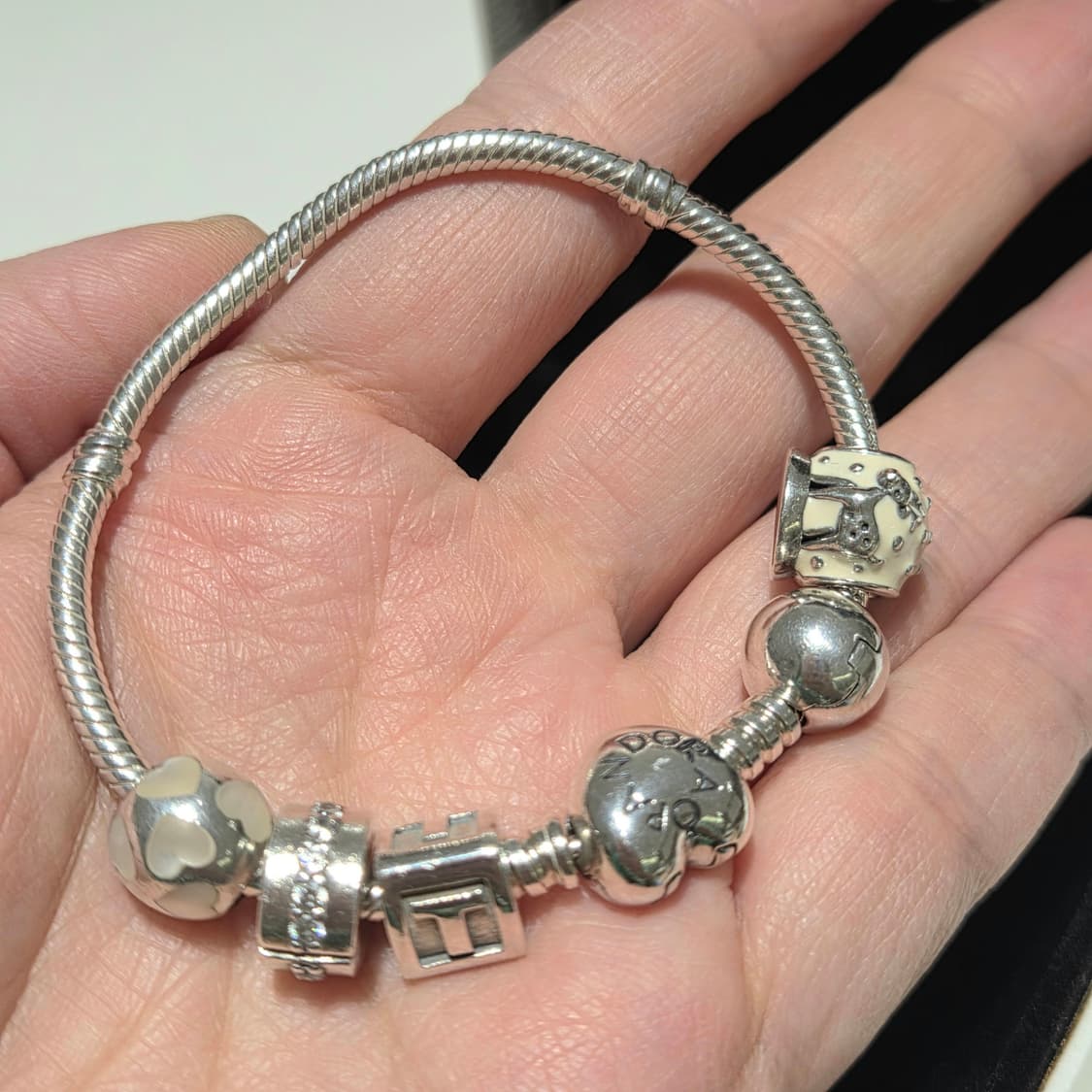 PANDORA 판도라 정품 스네이크 하트클라솝 세트판매 체인팔찌 실버팔찌 상품이미지10