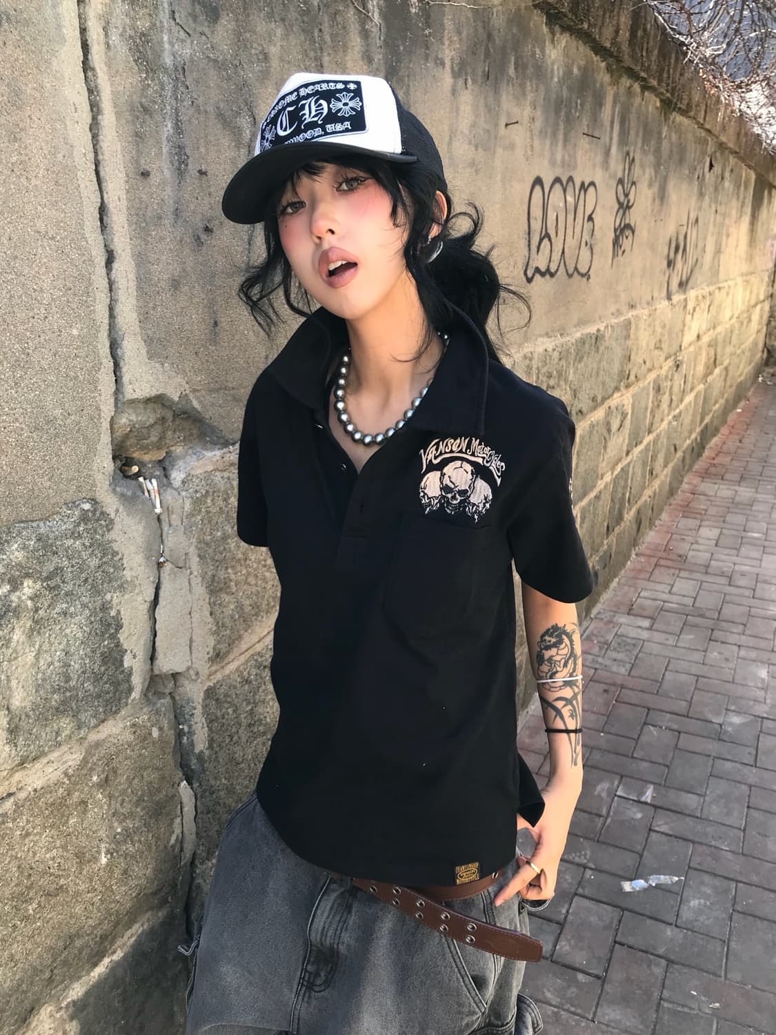 Vanson Embroidery PK T-shirt 상품이미지3