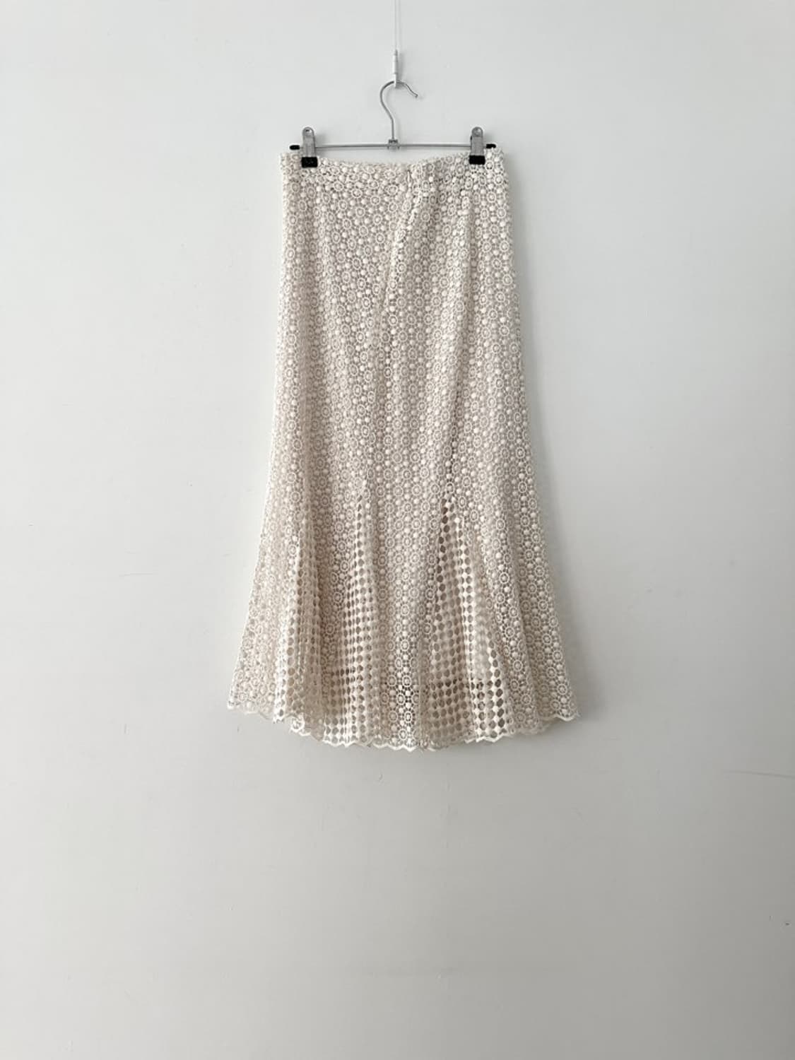 Punching mermaid knit skirt / ivory 상품이미지3