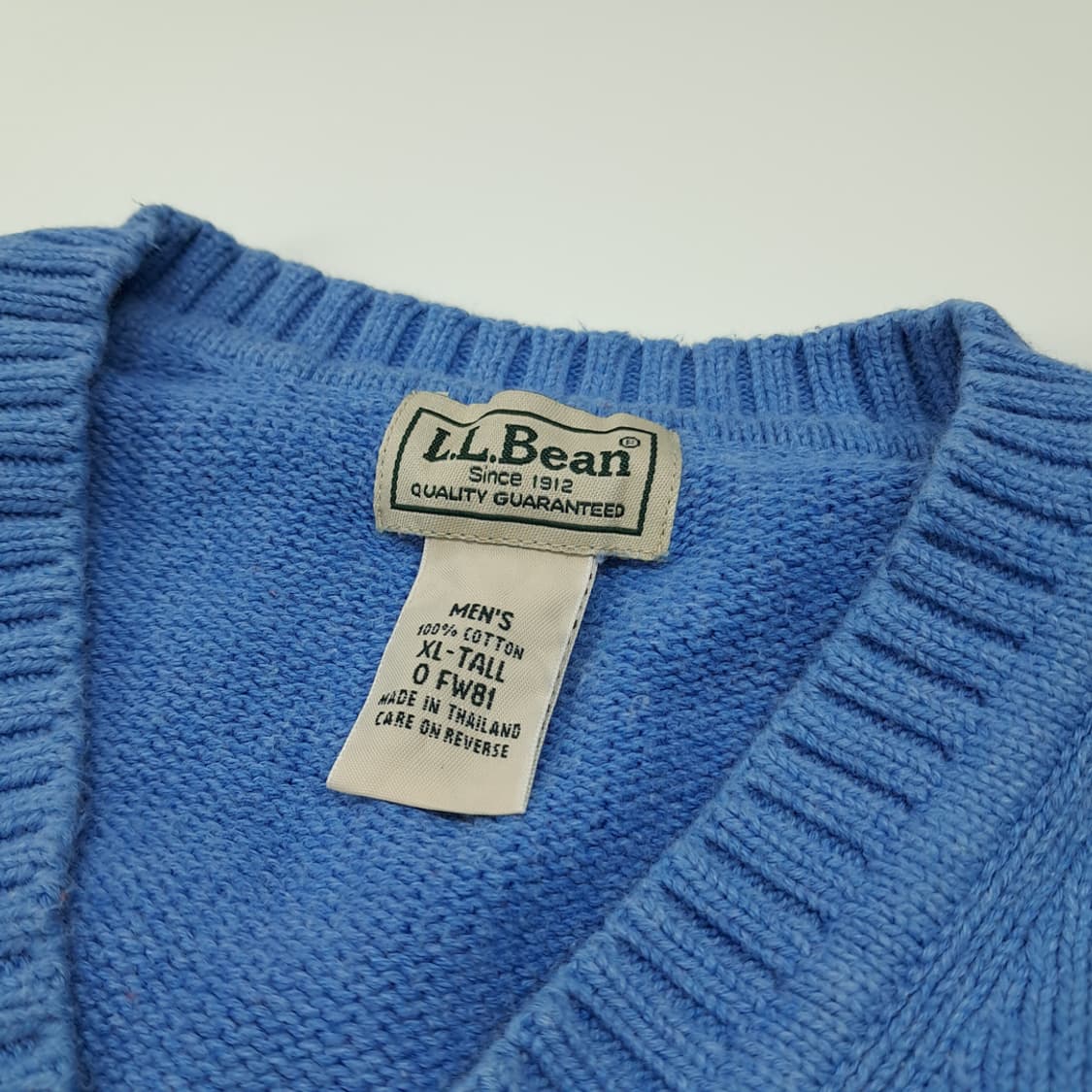 CL378 XLT 엘엘빈 90s 브이넥 스카이블루 니트 조끼 상품이미지3