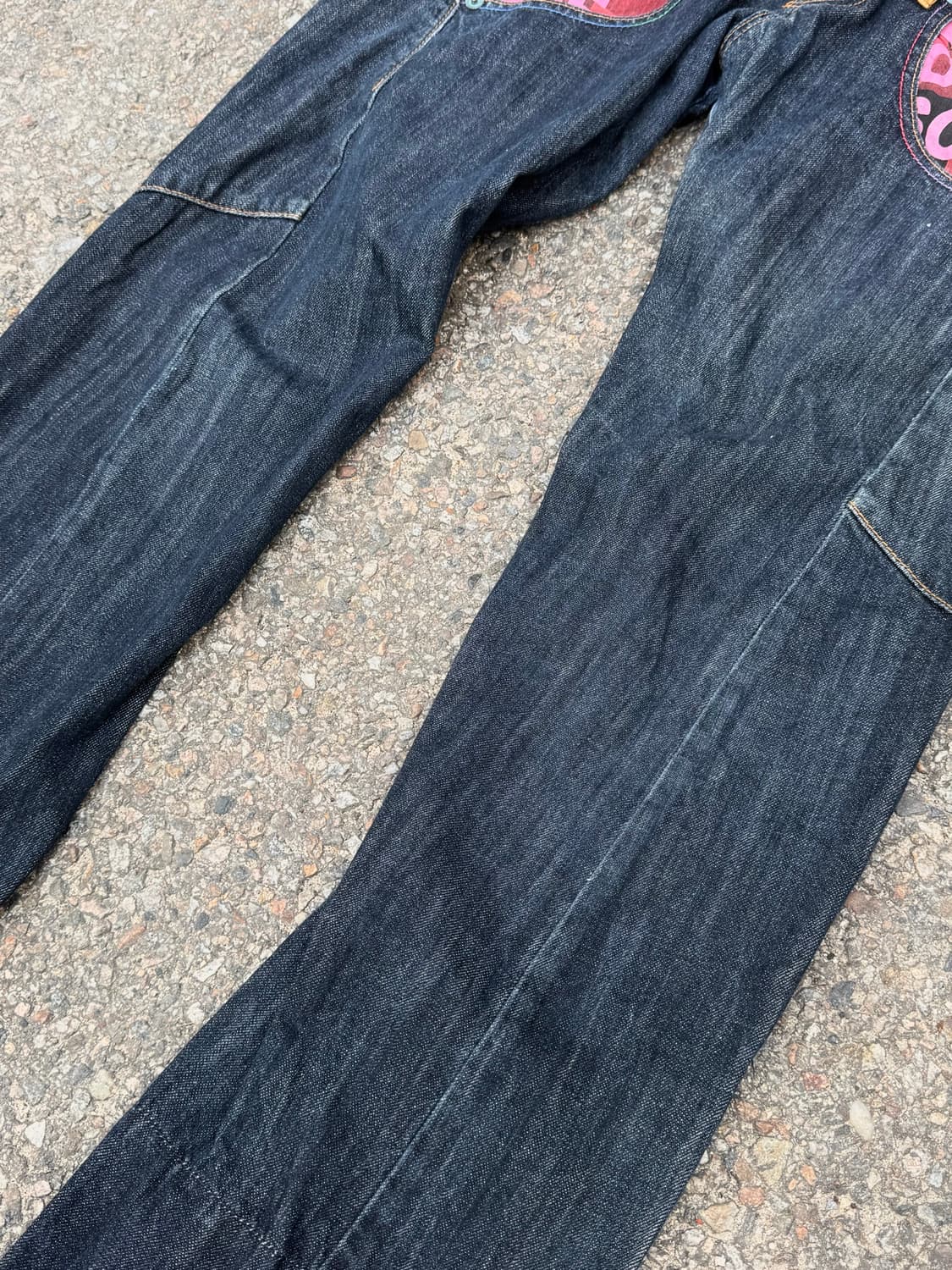 00’s Y2K Double Belt Sagging Denim Pants 상품이미지4