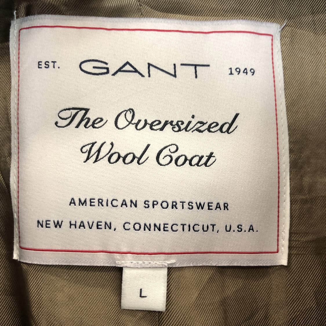 GANT 간트 USA (새상품) 울 더블코트 L 오버  상품이미지6