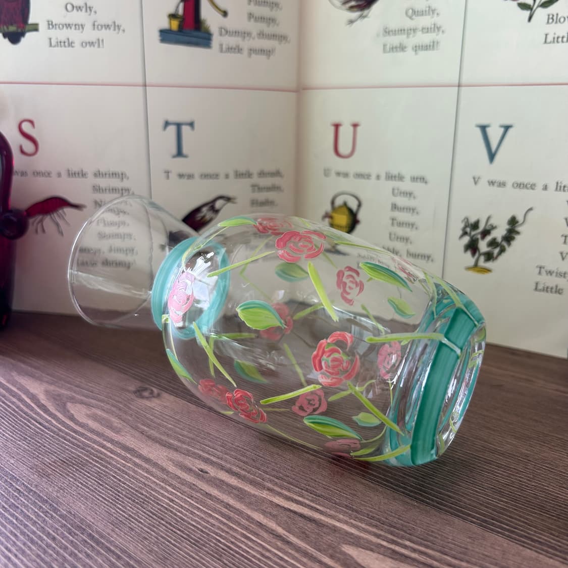 미국 빈티지 핸드페인티드 화병 꽃병 오브제 상품이미지3