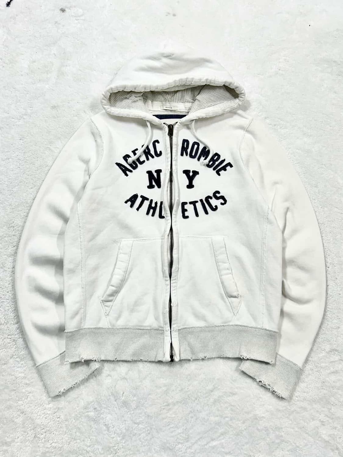 아베크롬비 빅로고 화이트 후드집업 상품이미지6