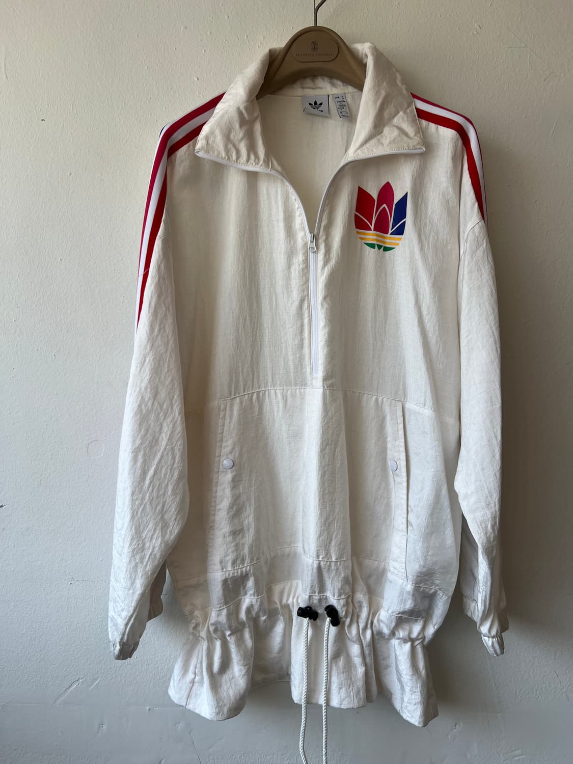 아디다스 여성 아이보리 트레포일 반집업 아노락바람막이  상품이미지2