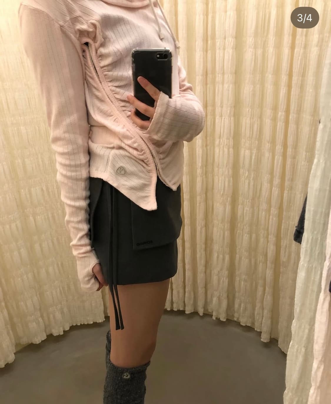 코이세이오 셔링 훅 후디 라이트핑크 상품이미지3