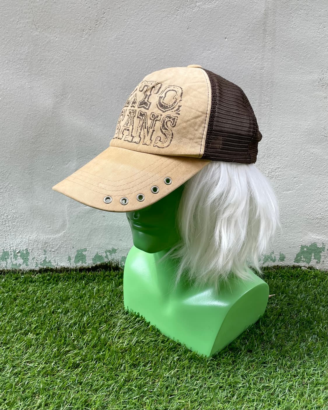 Brown eyelet mesh cap  상품이미지1