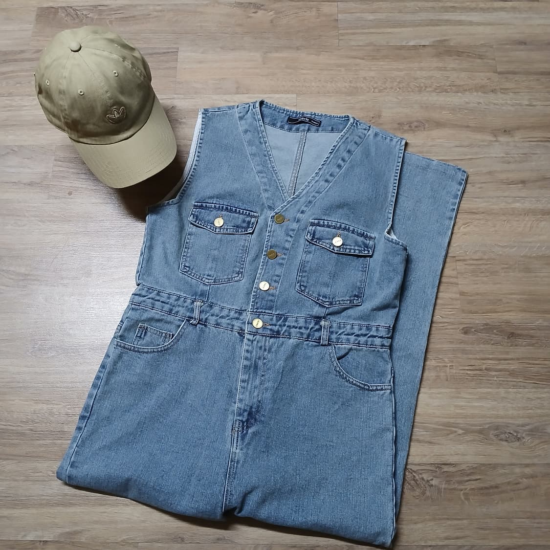 Marie 마리마켓 연청 점프수트 데님 청 바지 상품이미지4