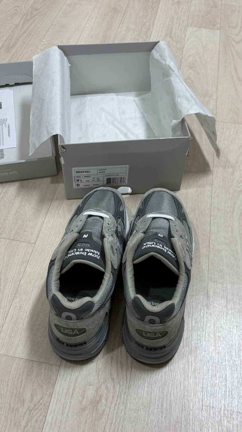 Usa 뉴발란스 993 그레이 275 풀박 새상품 상품이미지5