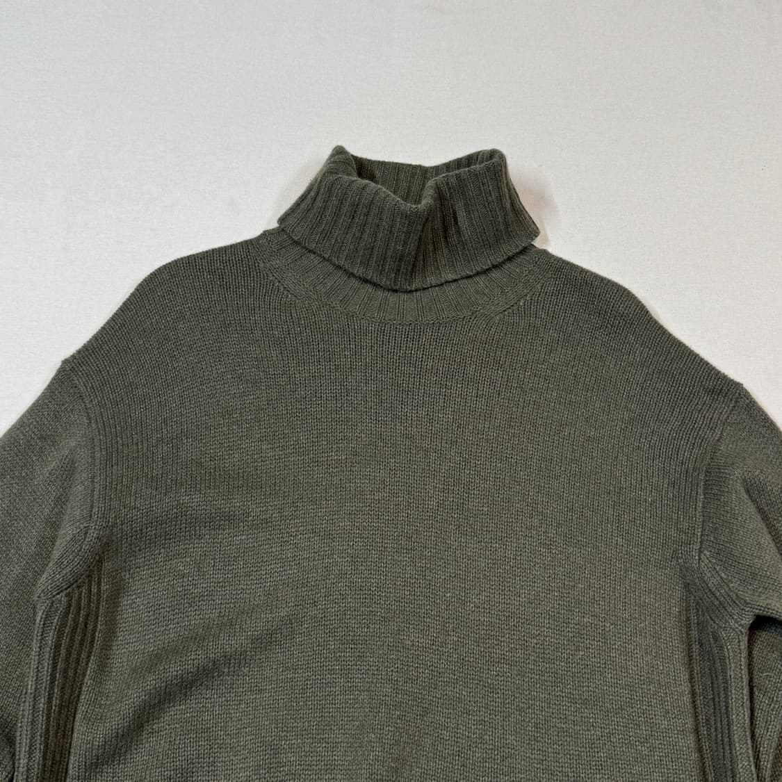 S) 폴로 랄프로렌 올리브 카키 터틀넥 니트 스웨터 울 캐시미어 상품이미지3