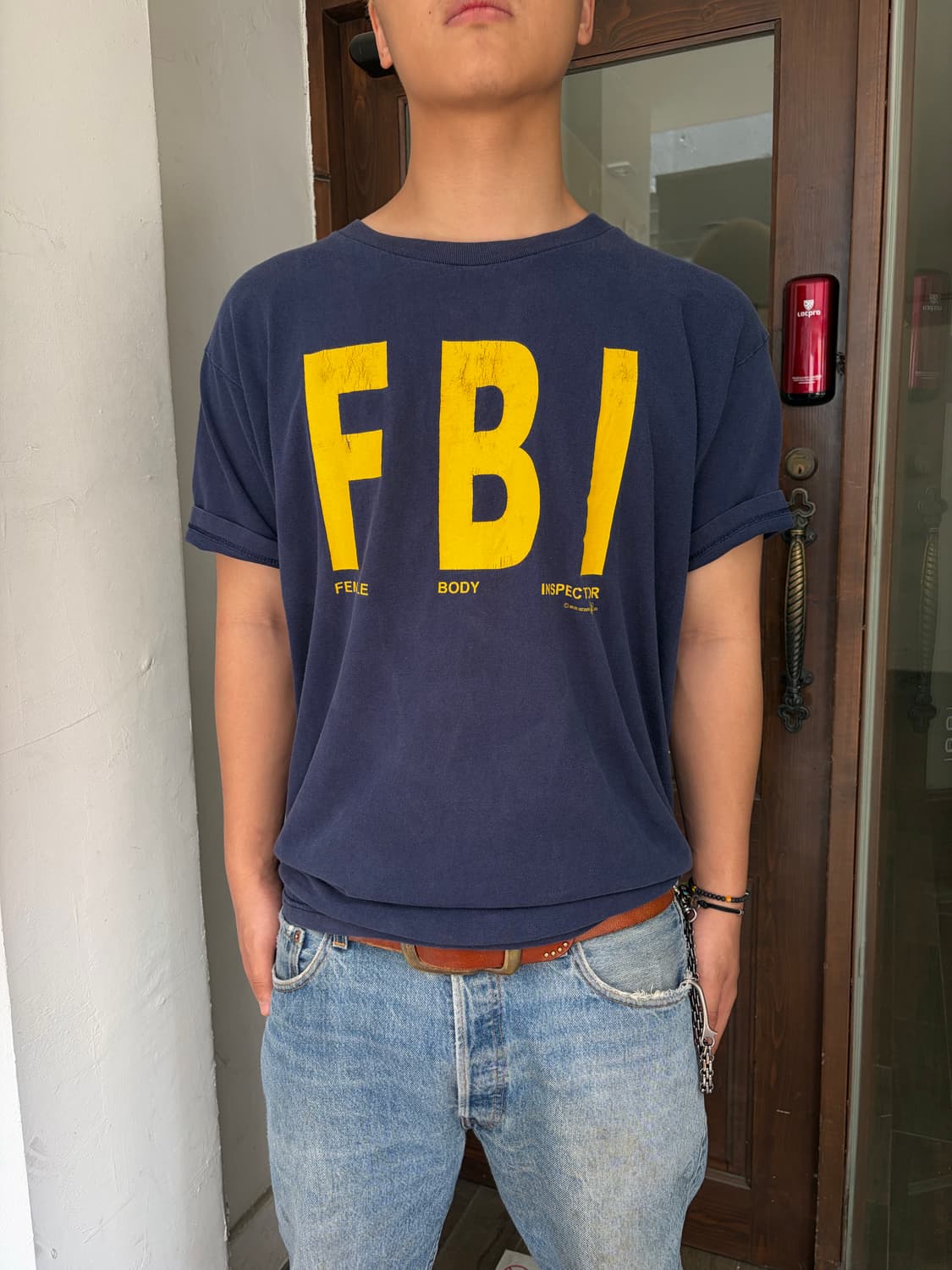 00’s FBI parody American culture print T 상품이미지4