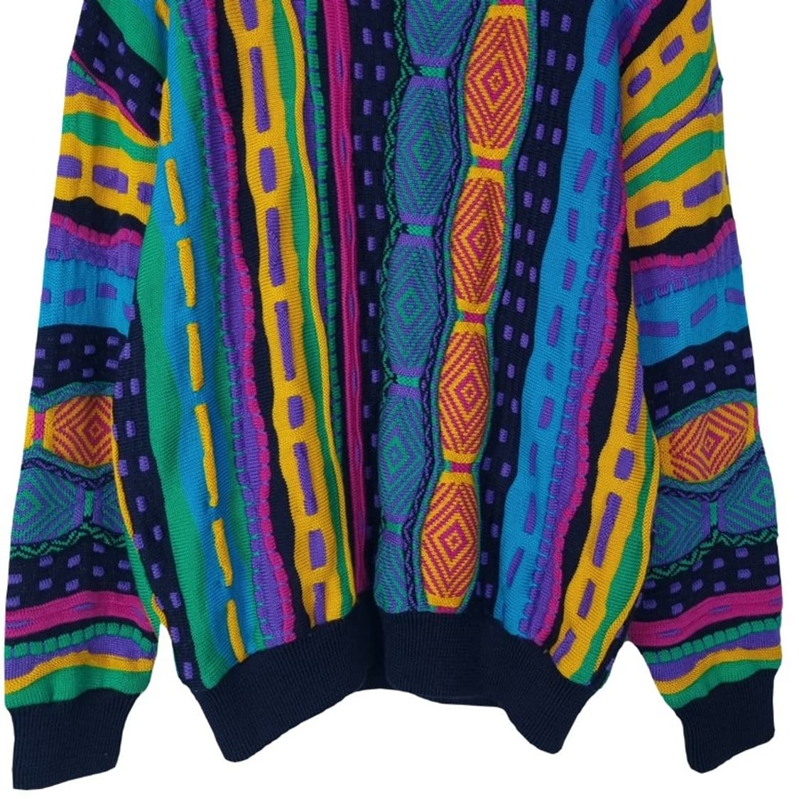 [일본빈티지] 에스닉 3D 케이블 쿠지맛 니트 M18089 상품이미지5