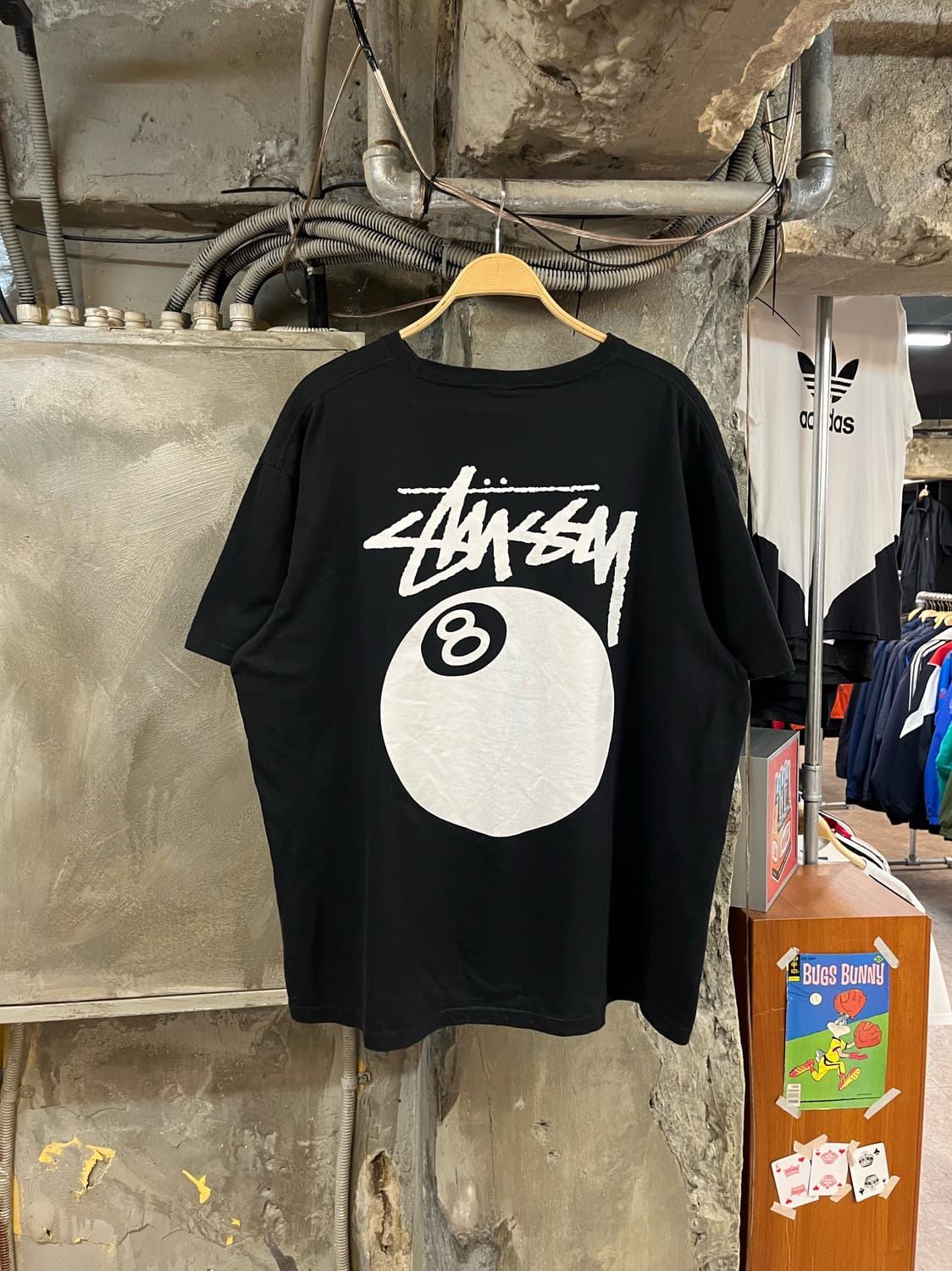 스투시 에잇볼 빅로고 반팔티 블랙 XL #csz2888 상품이미지1