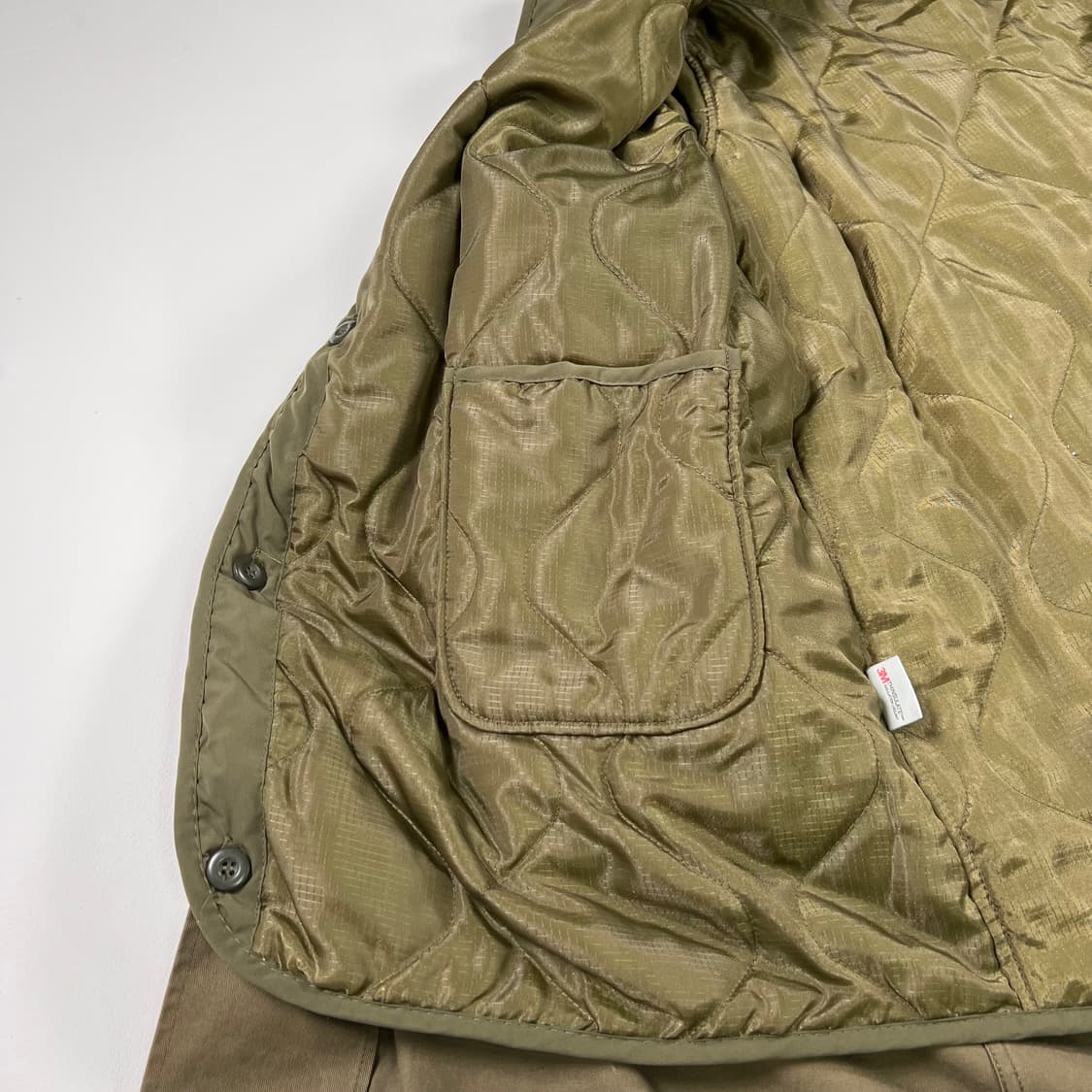 lafudge store 카키색 3M 신슐레이트 패딩 파카 상품이미지6