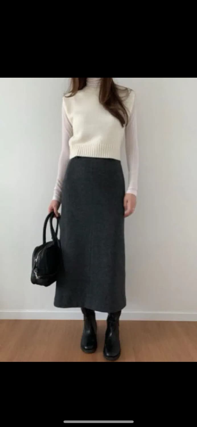 Table 제인 울 스커트 차콜 s 상품이미지1