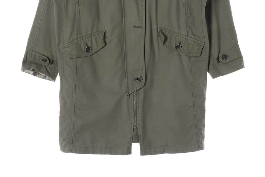 써스데이아일랜드 카키 빈티지 하프 코트 M 상품이미지4