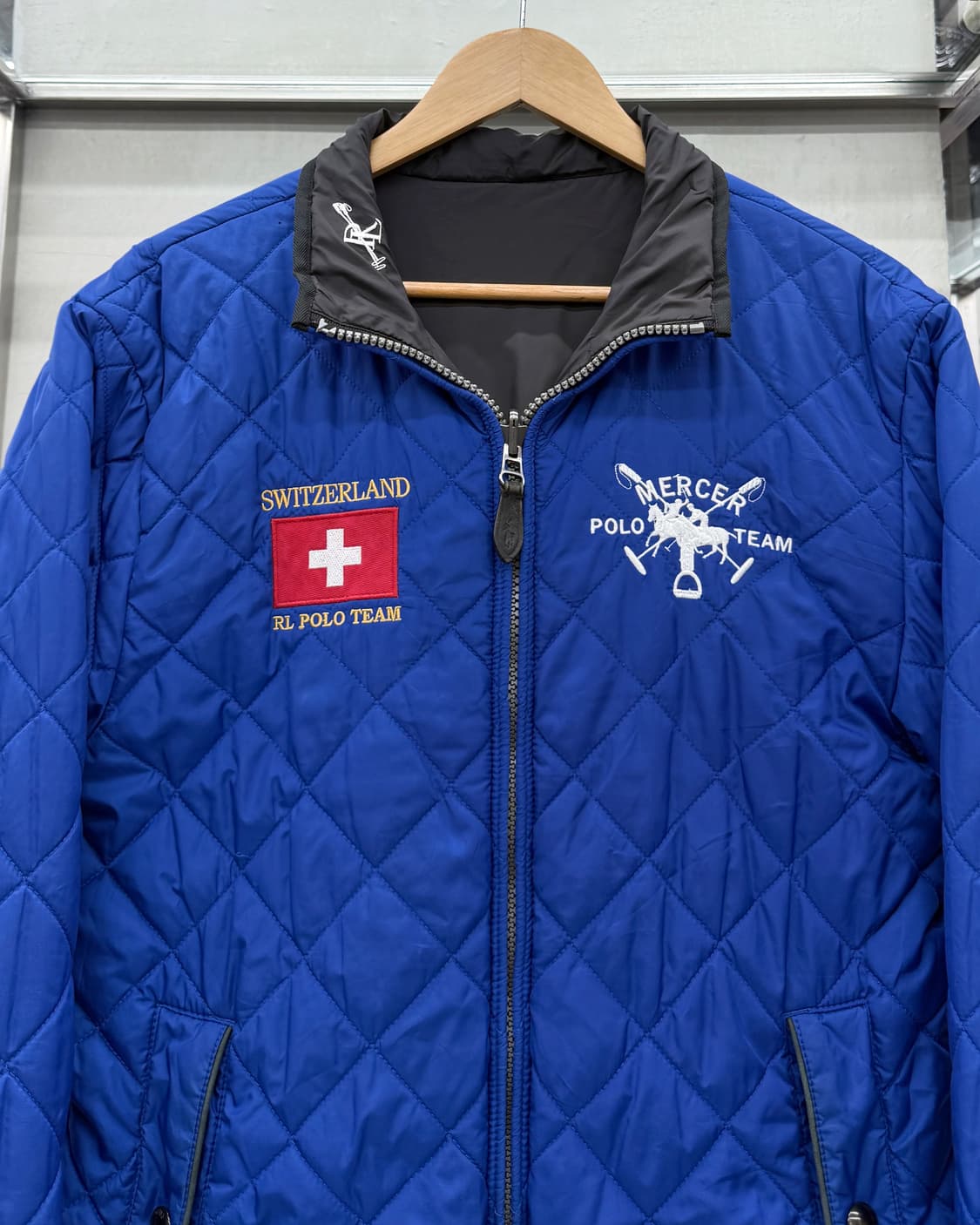 폴로 랄프로렌 00s 스위스 크레스트 리버시블 퀼티드 봄버 자켓 상품이미지3
