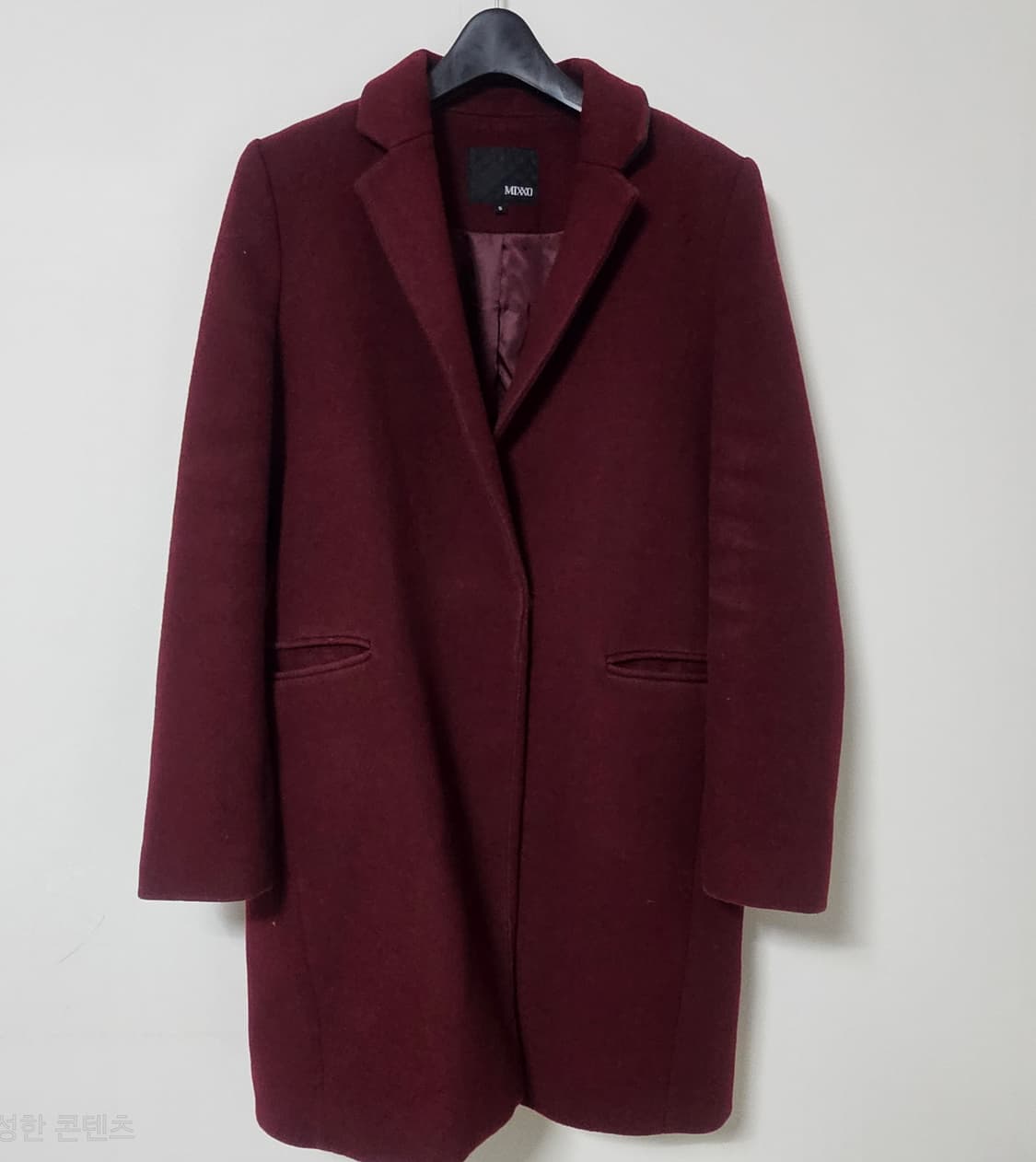 미쏘 버건디 코트 S사이즈 팝니다 상품이미지1