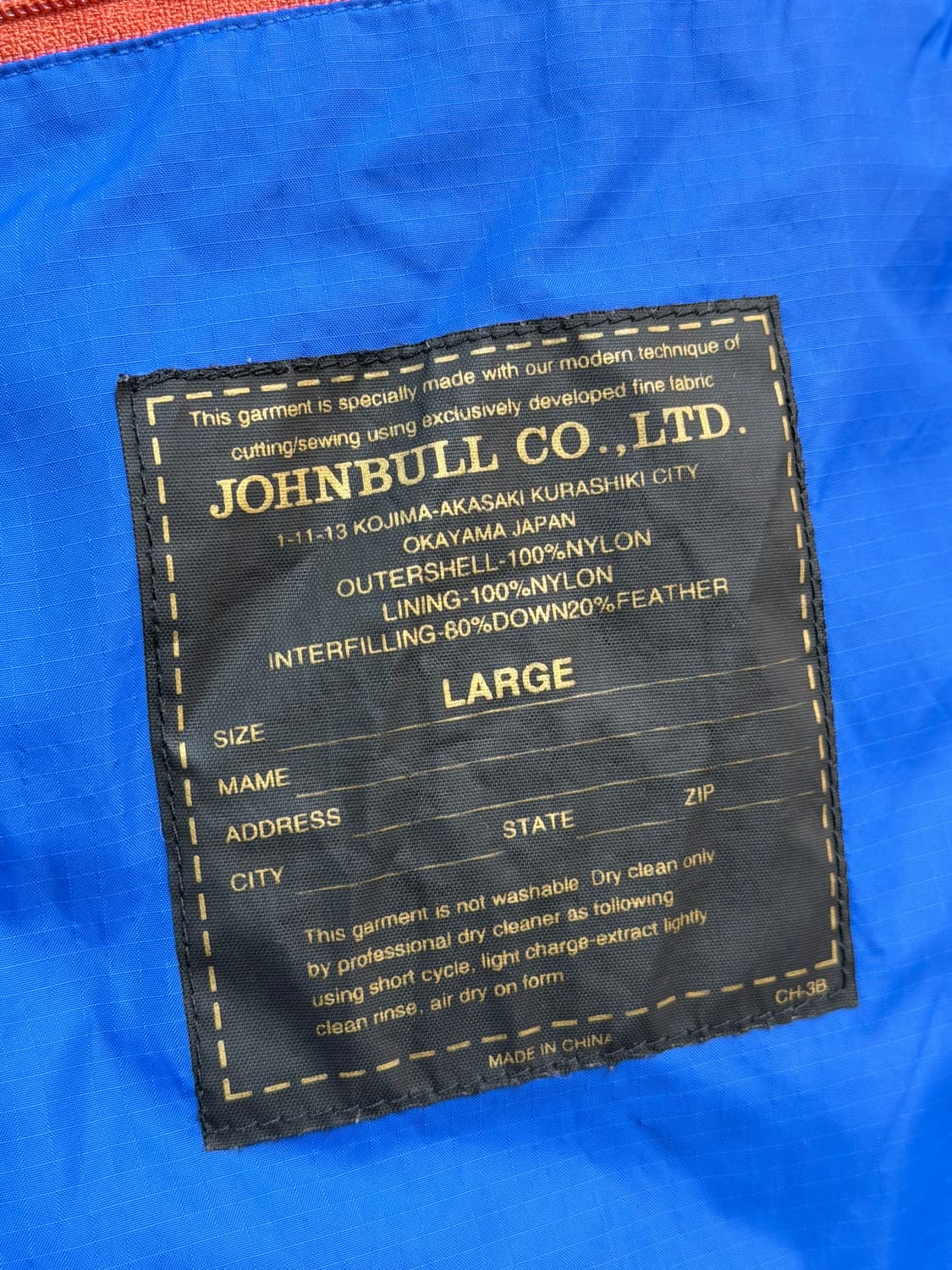 John Bull 존불 오렌지 다운 패딩 자켓 L 상품이미지5