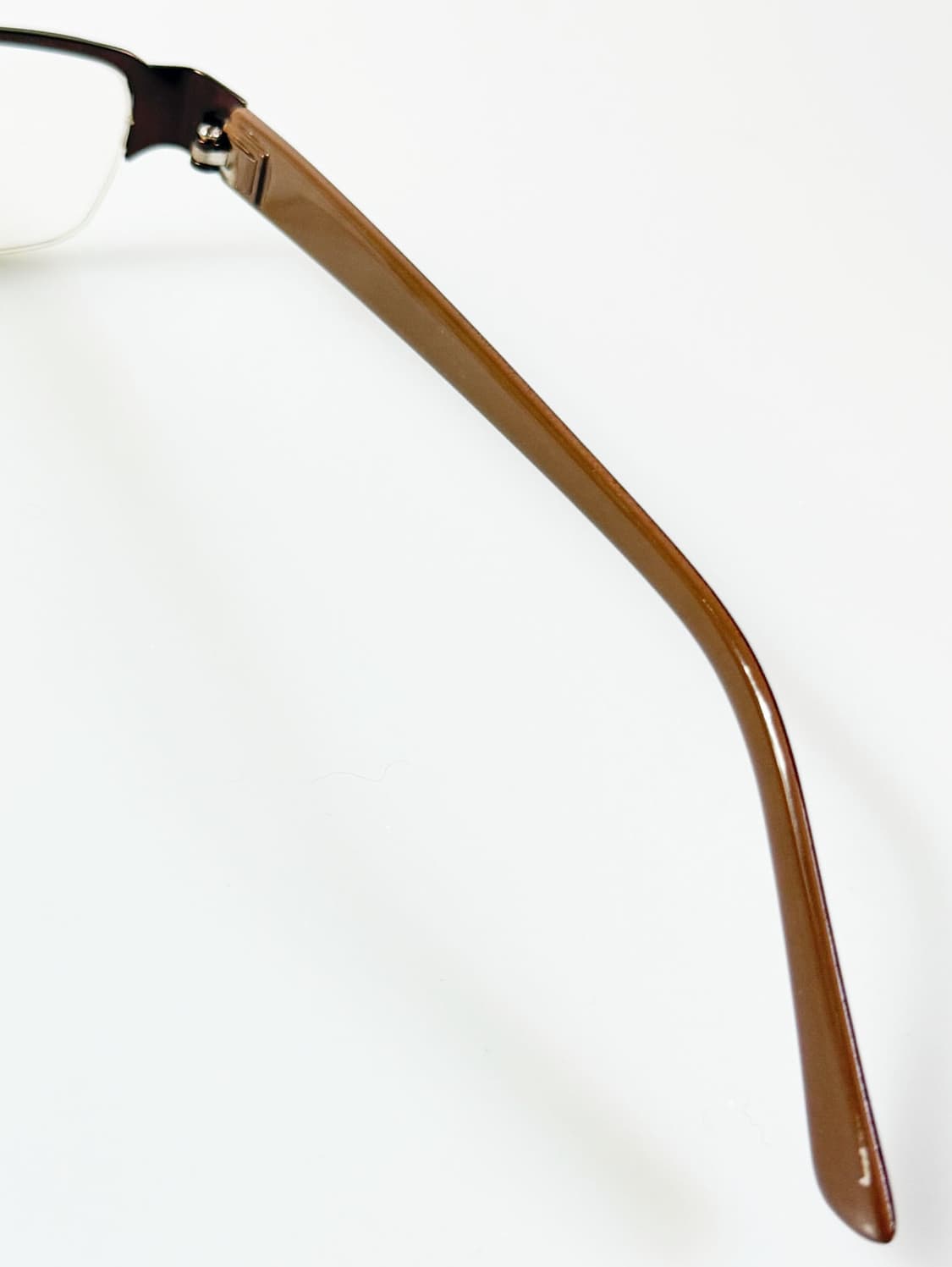 90s KING 브라운 메탈 반무테 프레임 빈티지 안경 상품이미지6