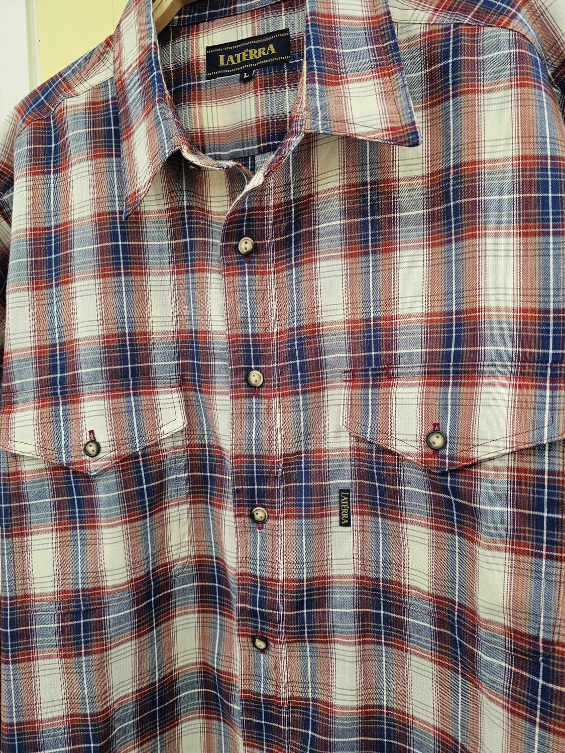 Laterra 체크 울 셔츠 상품이미지4