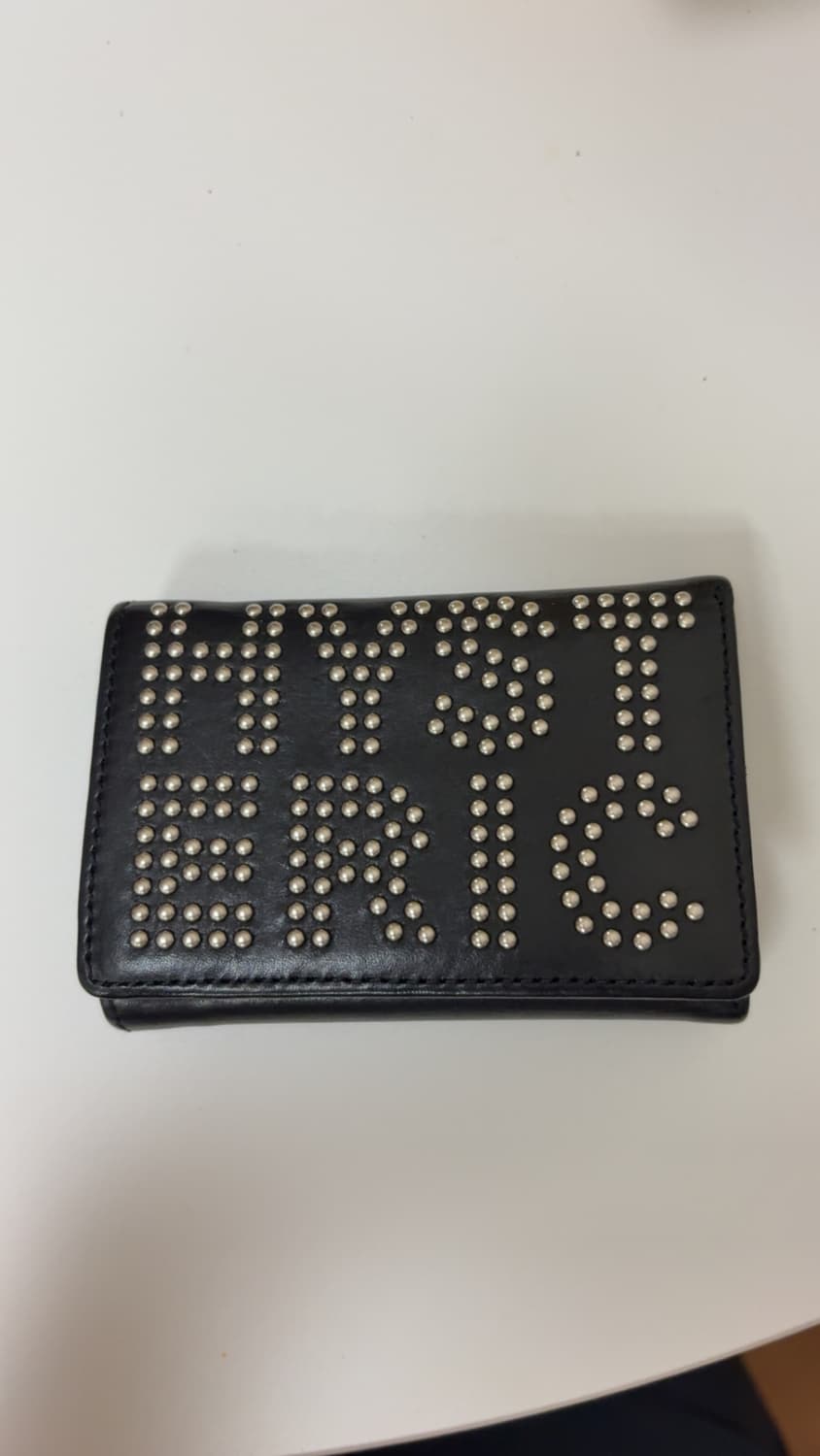 (W) 히스테릭 글래머 로고 스터드 트라이폴드 월렛 블랙 상품이미지1