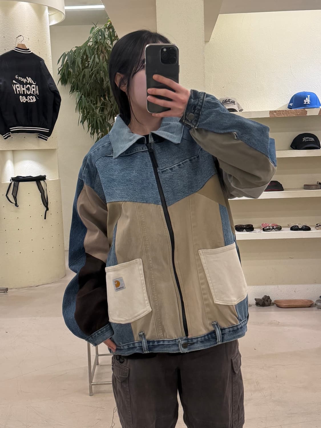 칼하트 패치워크 워크 자켓 U390 상품이미지1