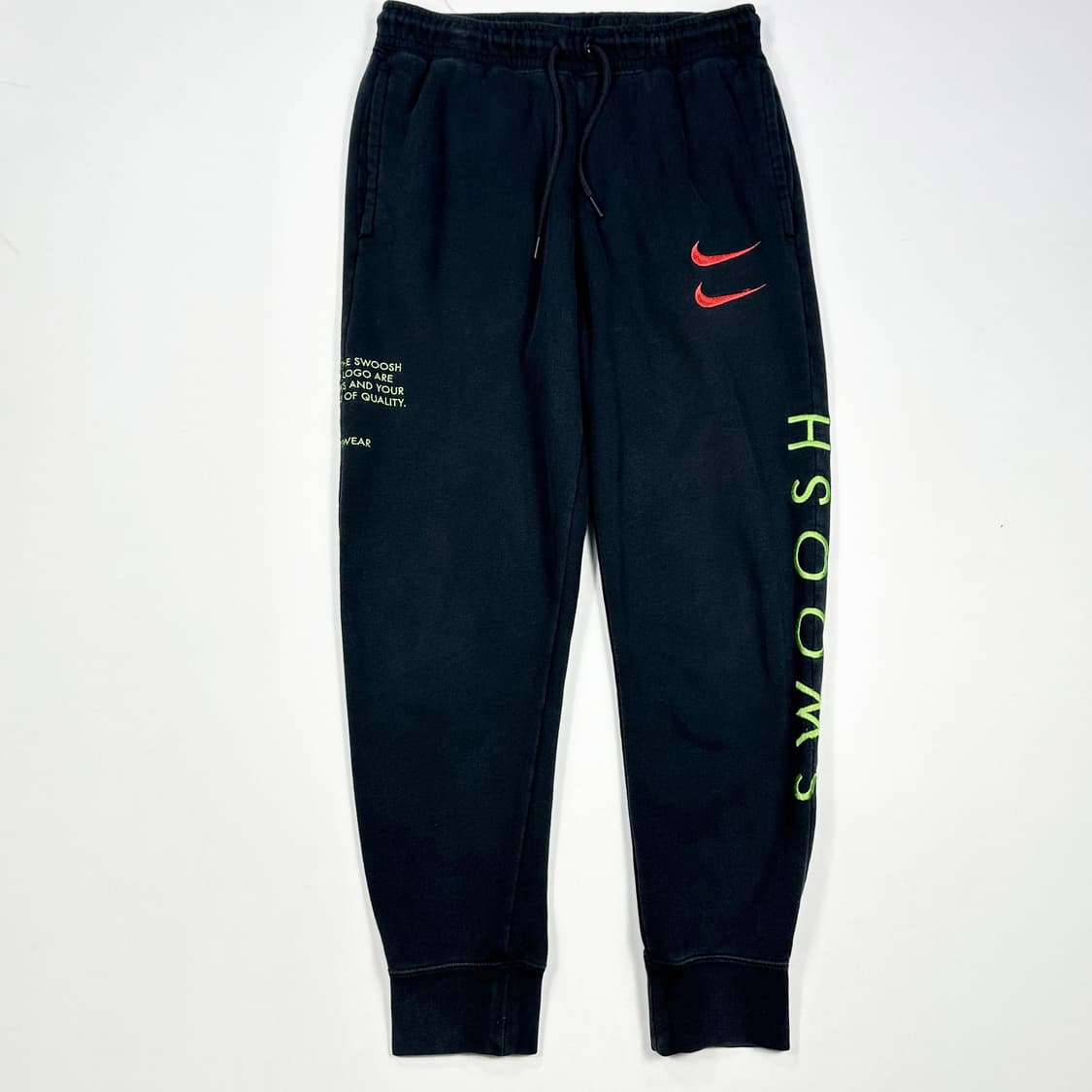나이키 더블스우시 블랙 코튼 조거팬츠 (M) 상품이미지3