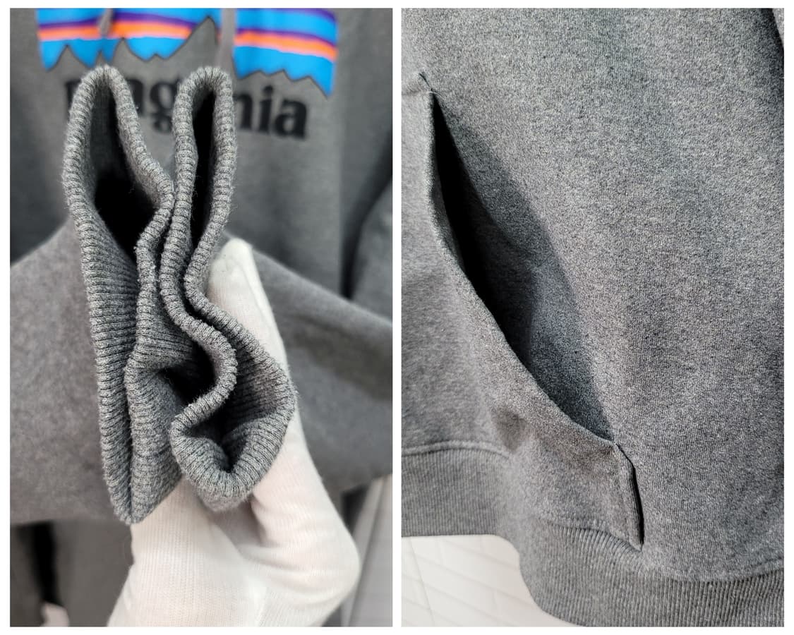 파타고니아 빅 로고 그레이 후드티 후드 티셔츠 2XL사이즈 상태최상 상품이미지7